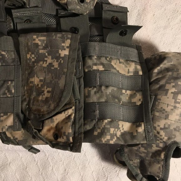 MOLLE II ACU FLC TACTICAL FIGHTING LOAD CARRIER VEST CHEST RIG & POUCHES JJ 951 - Picture 4 of 13